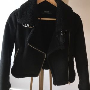 Zara suede and shearling coat